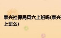 泰兴社保局周六上班吗(泰兴社会人力资源和社会保障局双休上班么)