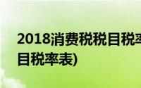 2018消费税税目税率表最新(2018消费税税目税率表)