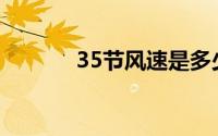 35节风速是多少米每秒(35节)