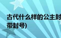 古代什么样的公主封号最高贵(古代公主等级带封号)