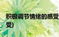 积极调节情绪的感受50字(积极调节情绪的感受)