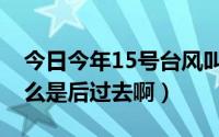 今日今年15号台风叫什么名字（15号台风什么是后过去啊）