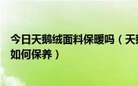 今日天鹅绒面料保暖吗（天鹅绒面料是什么面料天鹅绒面料如何保养）