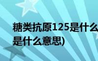 糖类抗原125是什么意思男性(糖类抗原125是什么意思)