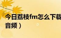 今日荔枝fm怎么下载音频（荔枝FM怎么下载音频）