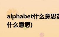 alphabet什么意思英文怎么说(alphabet是什么意思)