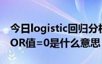 今日logistic回归分析解释（Logistic回归时OR值=0是什么意思）