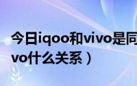 今日iqoo和vivo是同一个牌子吗（iQOO和vivo什么关系）