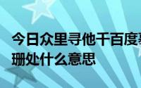 今日众里寻他千百度蓦然回首那人却在灯火阑珊处什么意思