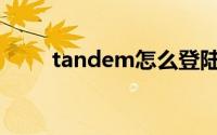 tandem怎么登陆(tandem网页版)