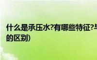 什么是承压水?有哪些特征?与潜水有何区别(承压水的与潜水的区别)