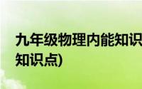 九年级物理内能知识点总结(九年级物理内能知识点)