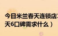 今日米兰春天连锁店1口碑（qq超市米兰的春天6口碑需求什么）