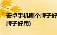 安卓手机哪个牌子好用又便宜(安卓手机哪个牌子好用)