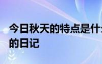 今日秋天的特点是什么?你听到了什么?200字的日记