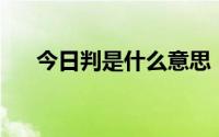 今日判是什么意思（PAN是什么意思）