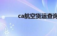 ca航空货运查询(航空货运查询)