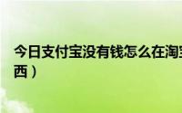 今日支付宝没有钱怎么在淘宝上买东西（怎么在淘宝上买东西）