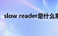 slow reader是什么意思(slow是什么意思)