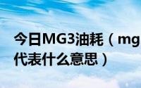 今日MG3油耗（mg3平均油耗后面那个显示代表什么意思）