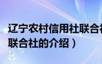 辽宁农村信用社联合社（关于辽宁农村信用社联合社的介绍）