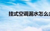 挂式空调漏水怎么办(空调漏水怎么办)