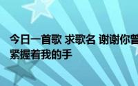 今日一首歌 求歌名 谢谢你曾给过的温柔 然后轻轻 也许是紧紧握着我的手