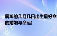 属鸡的几月几日出生最好命运(属鸡的几月出生最好 属鸡人的婚姻与命运)