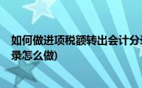 如何做进项税额转出会计分录?(增值税进项税额转出会计分录怎么做)