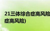 21三体综合症高风险是什么意思(21三体综合症高风险)