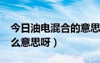 今日油电混合的意思是?（到底油电混合是什么意思呀）