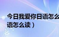 今日我爱你日语怎么读中文谐音（我爱你 日语怎么读）