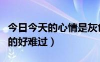 今日今天的心情是灰色的我真的好难过（我真的好难过）