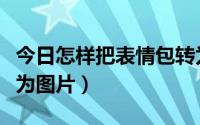 今日怎样把表情包转为图片（如何把表情包转为图片）