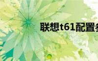 联想t61配置参数(联想t61)