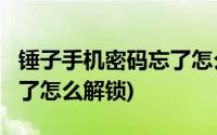 锤子手机密码忘了怎么解锁?(锤子手机密码忘了怎么解锁)