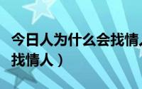 今日人为什么会找情人（为什么都喜欢在网上找情人）