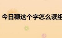 今日穗这个字怎么读组词（穗这个字怎么读）