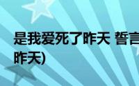 是我爱死了昨天 誓言割碎你的脸(是我爱死了昨天)