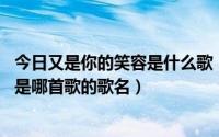 今日又是你的笑容是什么歌（又是你的面孔 带给我是笑容这是哪首歌的歌名）