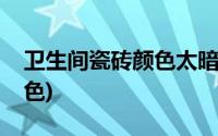 卫生间瓷砖颜色太暗如何补救(卫生间瓷砖颜色)