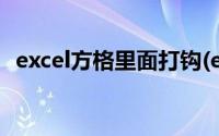 excel方格里面打钩(excel小方格怎么打钩)