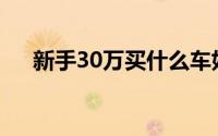 新手30万买什么车好(30万买什么车好)