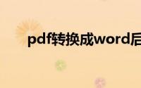 pdf转换成word后格式不对怎么调整