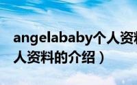 angelababy个人资料（关于angelababy个人资料的介绍）