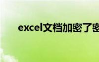 excel文档加密了密码忘记了怎么打开