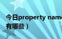 今日property name属性（propertyname有哪些）