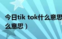 今日tik tok什么意思中文怎么读（Tik Tok什么意思）