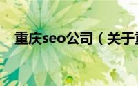 重庆seo公司（关于重庆seo公司的介绍）